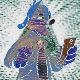 Gif animé Pif le chien laser